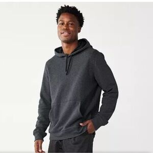 Tek Gear Men's Dark Gray Ultra Soft Fleece Hoodie Size Large